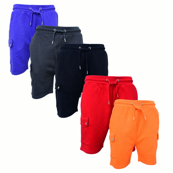 TUF Casual Men's Shorts Pack of 5 Solid Color Sport Pants for Comfortable Everyday Wear